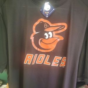 Baltimore Orioles Black Short Sleeve Shirt TX3 Cool Men's Size 2XL
